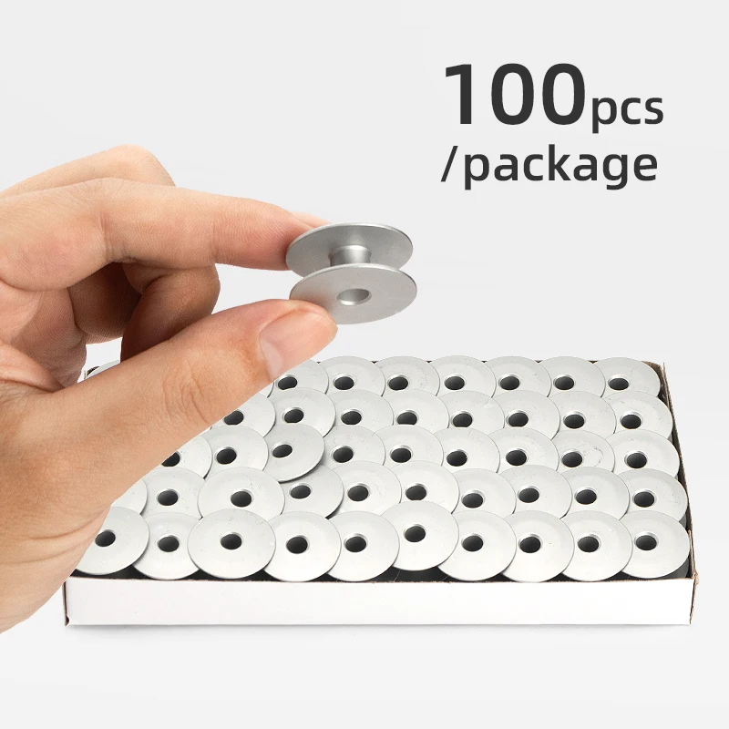 100pcs Aluminiu Bobbin For Industrial Pattern Sewing Machine Synchronous Feed Sewing Machine 6-5 6-7
