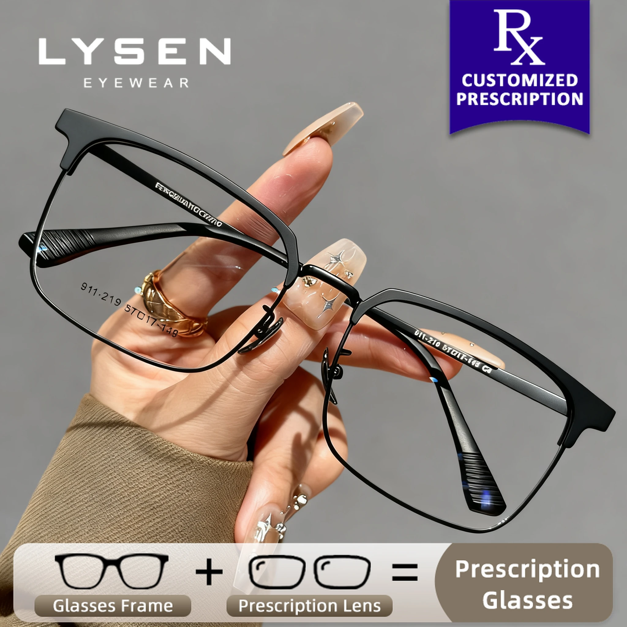 نظارات LYSEN خفيفة الوزن للجنسين لقصر النظر فوتوكروميك مع عدسات طبية للرجال مضادة للضوء الأزرق نظارات قراءة تقدمية