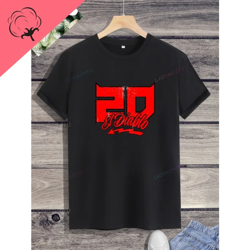 2024 New Listing   Fabio Quartararo Pattern T Shirts Short Sleeve Casual Tshirt Men  COTTON Street Fashion