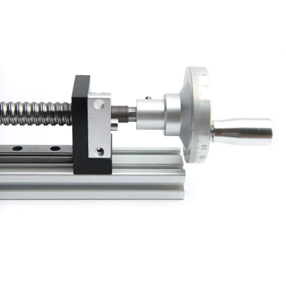 Brand: Manual Actuator Sliding Table Stage Cross Slide Linear Slide Rails Ball Screw Guide W/Handwheel, Stroke 200/900mm