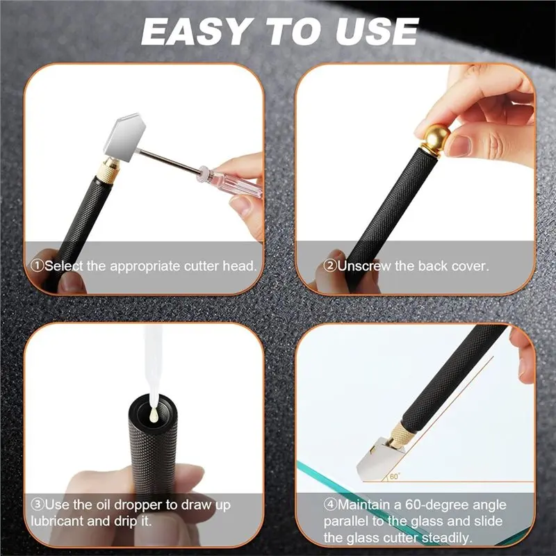 Glass Cutter Kit For Stained Glass, Tiles, Mosaics, Fusing- 2-20MM Glass Cutting Tool Cutting& Breaking Functionality-AT30
