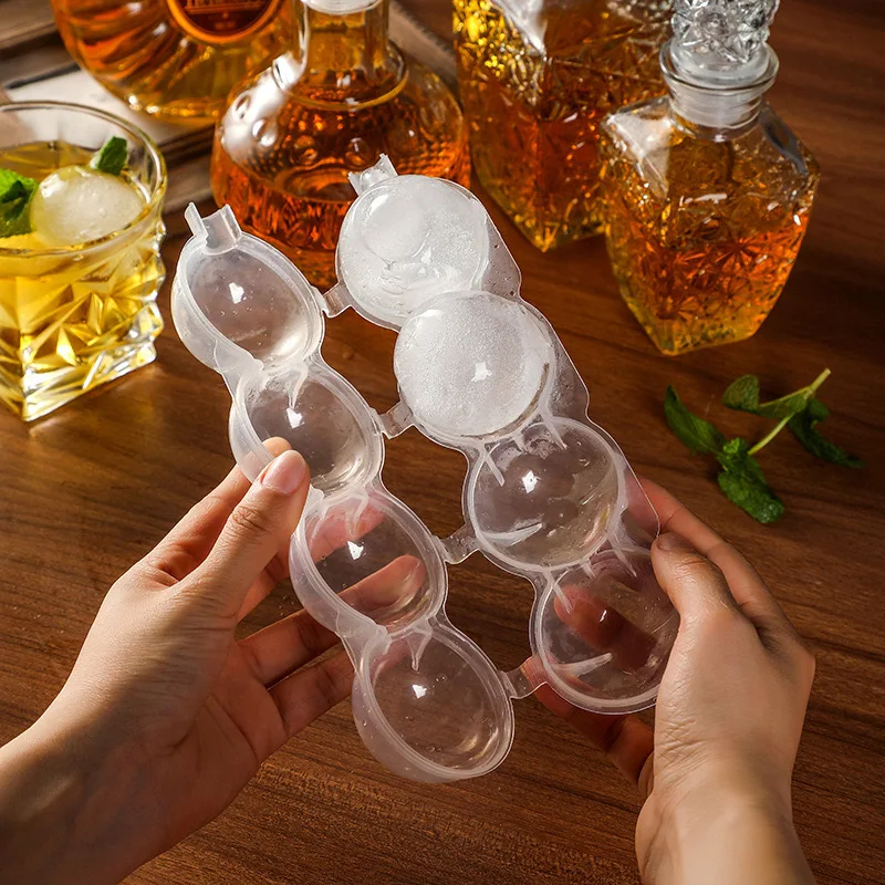 Four Hole Ice Hockey Model Whiskey Vodka Circular Ice Box Four Connected Circular Ice Hockey Mold ice Making Tool