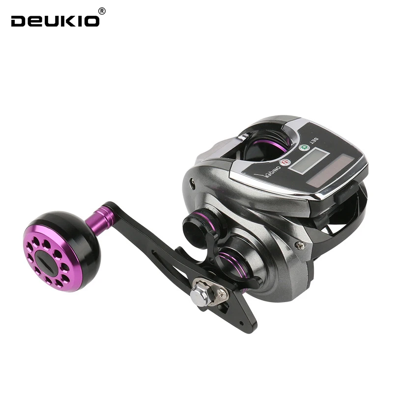 DEUKIO 2024 6 + 1BB Links Rechts Angelrolle mit LED Digital Display Elektronische Baitcasting Linie