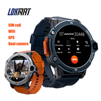 LOKMAT APPLLP 6 Pro Smart Watch with SIM Wifi 4G Android 3G+64G Dual Camera Face Recognition GPS SOS One-Click Call Smartwatch