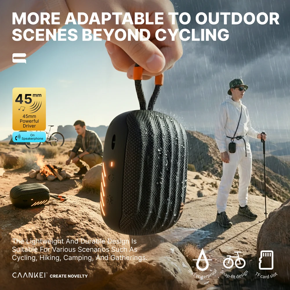 

Портативная Bluetooth-колонка для езды на велосипеде, водонепроницаемая (IPX7), с креплением на велосипед, универсальная беспроводная аудиоколонка для езды, поддержка TWS