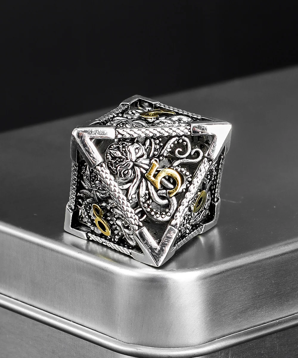 

Металлические кубики с острыми краями для Dungeons and Dragons, набор кубиков для D&D, металлический набор кубиков