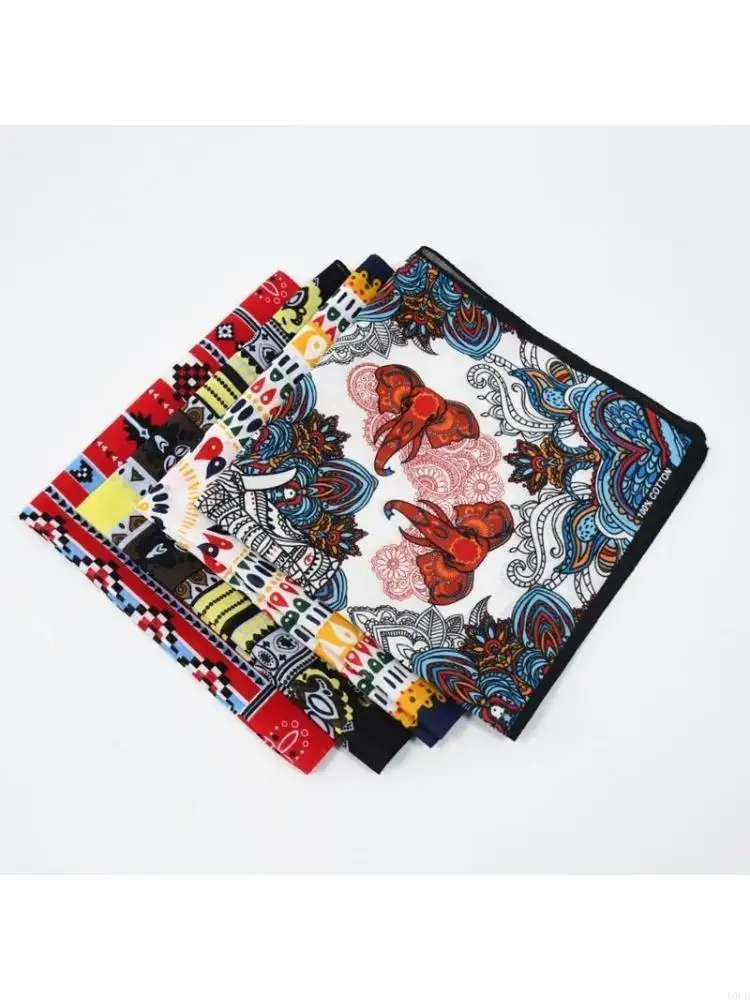 Multifunctional Breathable Headscarf Print Pattern Square Breathable Head Scarf 