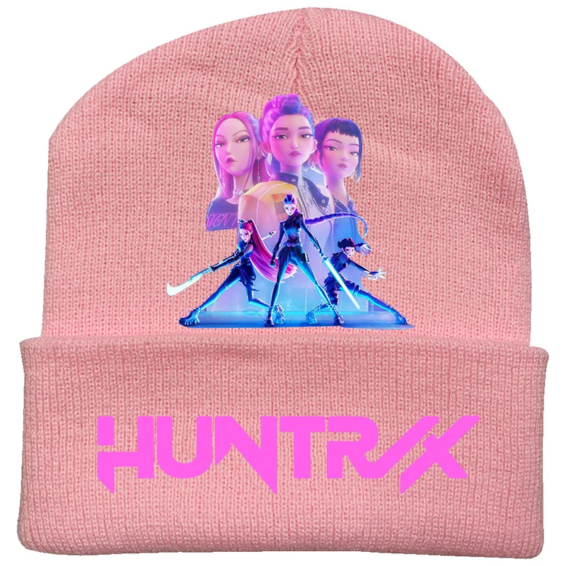 Gorros de punto k-pops para hombre y mujer, gorros Kawaii de demonios, gorro cálido para exteriores, gorro de Cosplay de Anime Mira Rumi Zoey Hunters, regalo de Navidad, 6 uds.