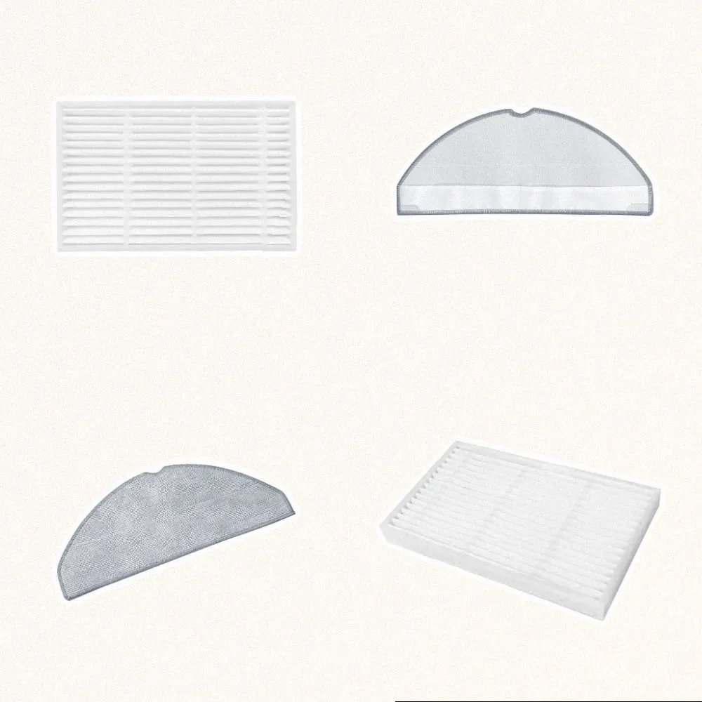 Side Brush Filter Mop Cloth Kit Designed Specifically for Vyzzle E20 For Libhof VCWD-L9633 Robot Vacuum Cleaning Devices