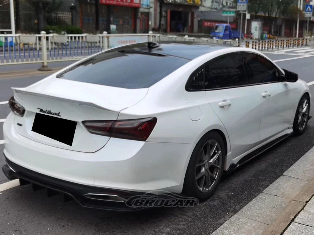 For Chevrolet Malibu XL Rear Spoiler 2016--2022 R Style High Quality ABS Plastic Gloss Black Spoiler Trunk Boot Wing Spoiler