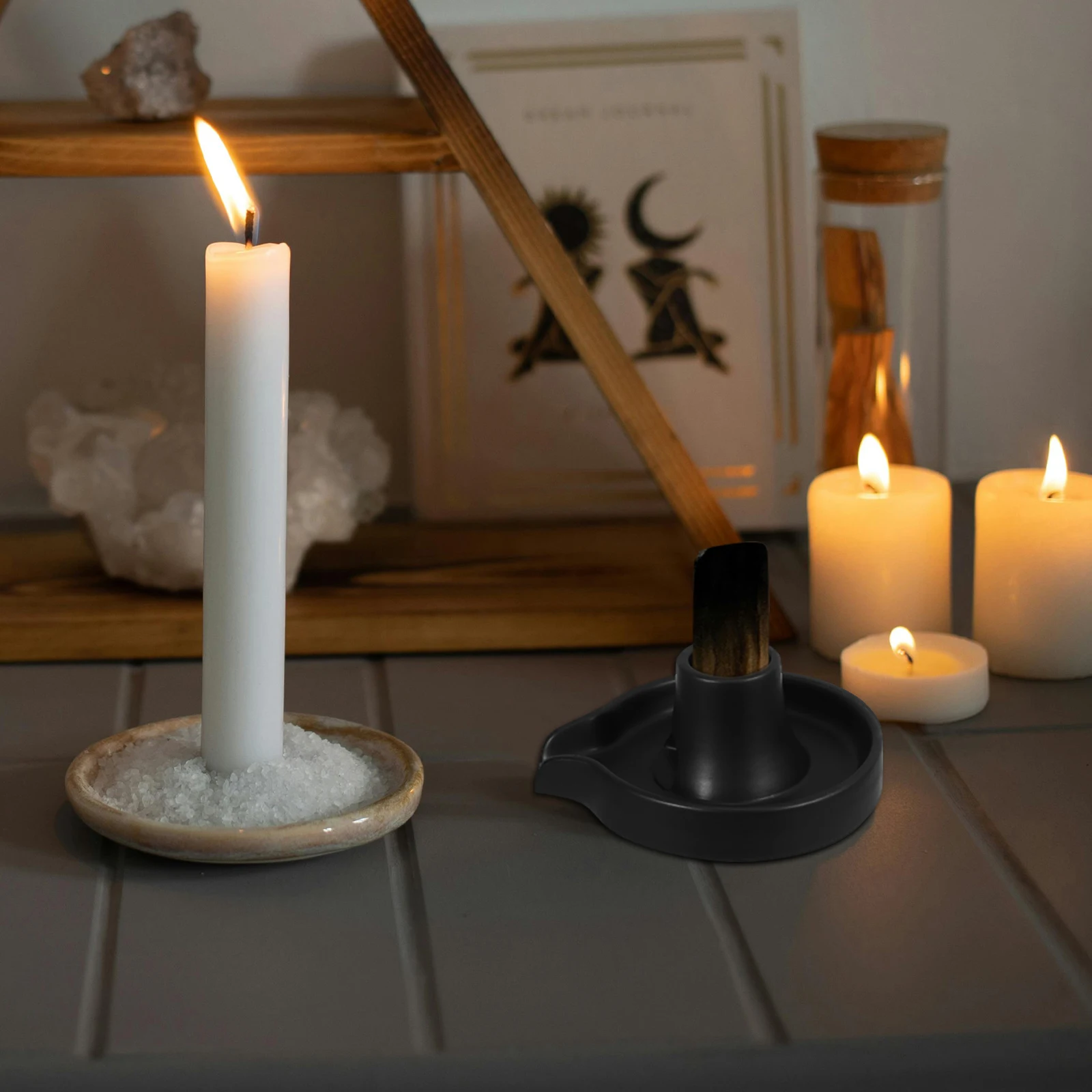 

Ceramic Incense Holder for Sage and Palo Santo Robust Construction Intricate Patterns Versatile Use in Home Office Decor