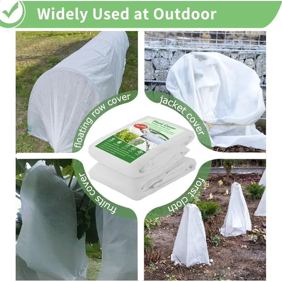 2 Packs Plant Covers Freeze Protection 10 x 30 FT 1.2 oz yd Frost Cloth Blankets Large Thicker Garden Floating Row Cover Fabric