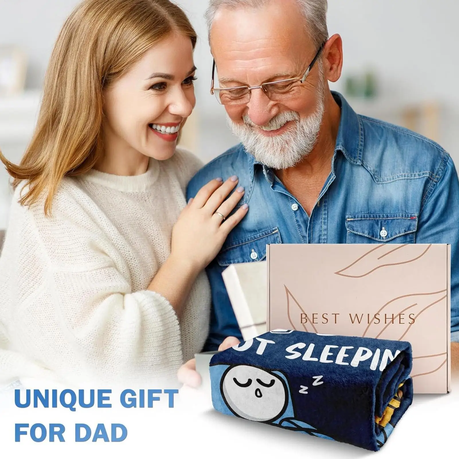 1pc Gift blanket to Dad fathers day Birthday Anniversary blankets for family members Nap camping Watch TV four season use