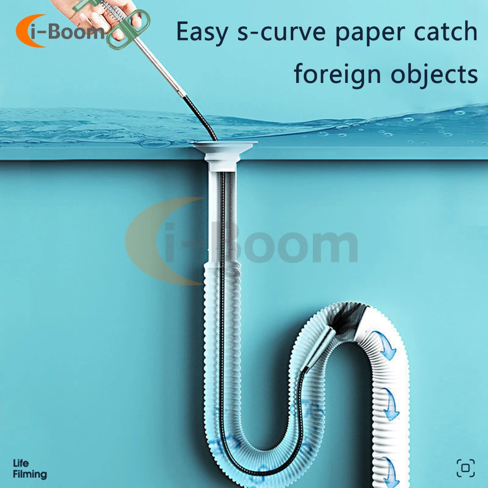 60/90/200cm Sewer Pipe Unblocker Snake Spring Pipe Folder Bathroom Hair Sewer Sink Cleaning Tool Kitchen Accessories