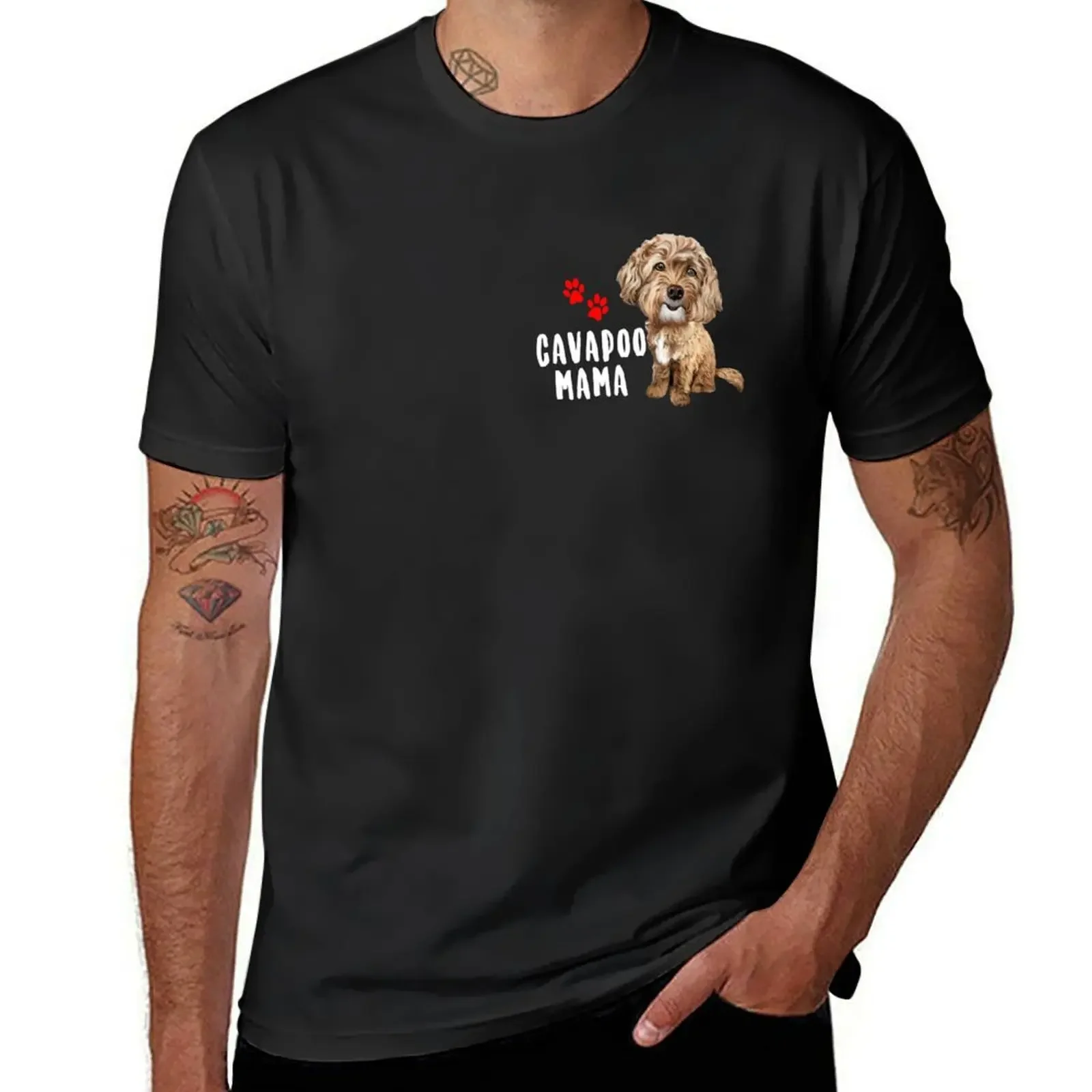 

Футболка Cavapoo Mama, футболки с графическим рисунком, мужские футболки с графическим рисунком