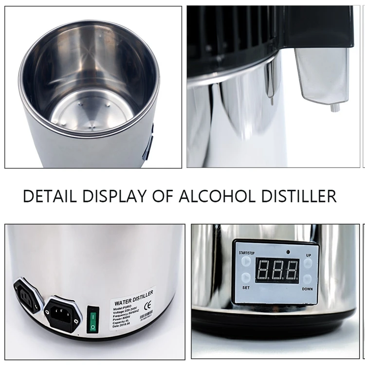 4L 800W Pure Water Purifier Filter Machine Kitchen Wasser Distiller Stainless Steel Water Destillier Home Household D08 Pro 1L/H