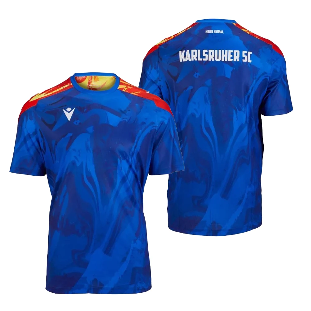 

MACRON 25-26 season home and away jersey blue fashion trend street vitality loose breathable fast drying men's sports t-shirt