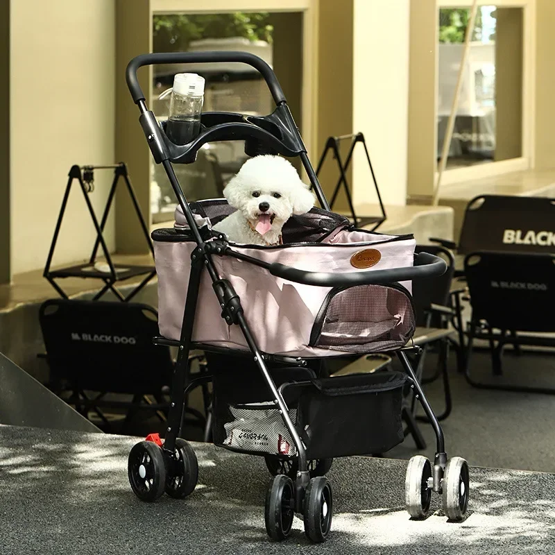 

Detachable Dog Car Seat - Folding Dog Cage with Damping Pulley Safe and Convenient Pet Transport Basket Easy to Use and Store