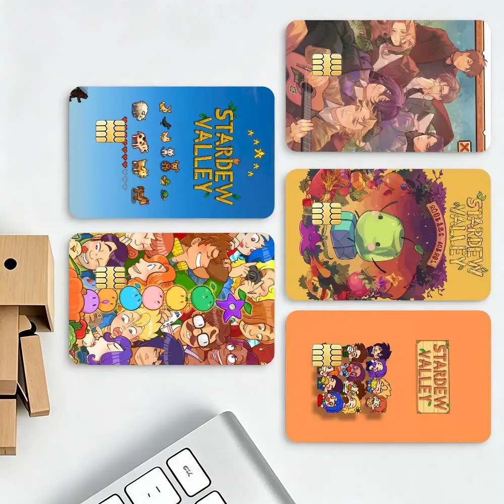Game S-Stardew Valley HD Credit Card Stickers Game Card Decal Small Chip Waterproof Sticker Gift Decor