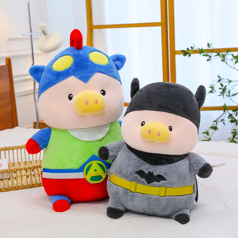 Stuffed Animals Plush Transformed Pig Doll Plush Toy Girl Cute Super Cute Bat Muscle Pig Comfortable Brithday Gift for Friend