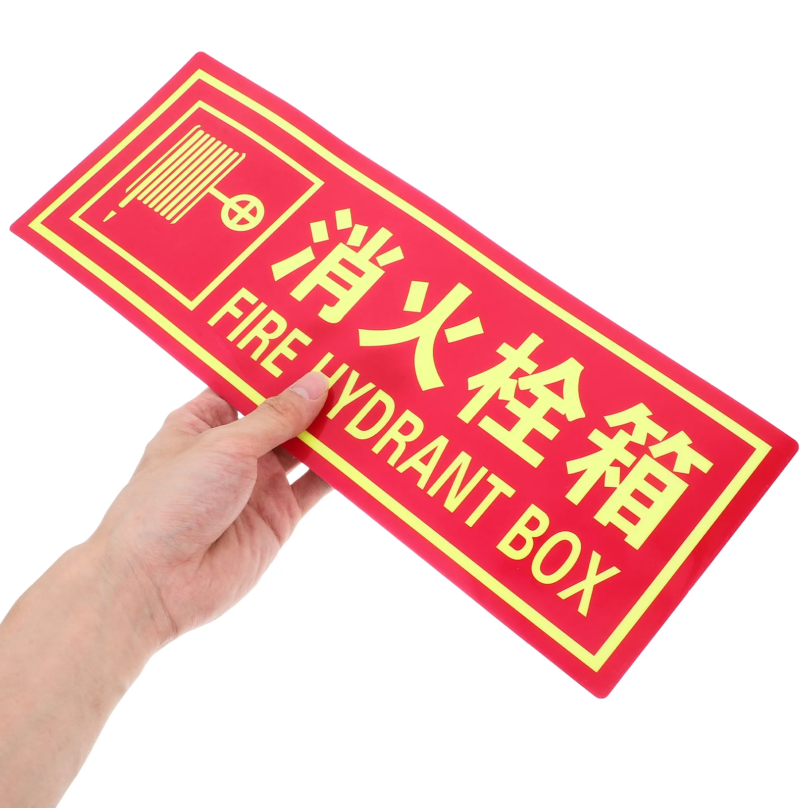 4Pcs Glow in The Extinguisher Sign PVC Self Adhesive Safety Decal for Office Restaurant Store Factory Construction