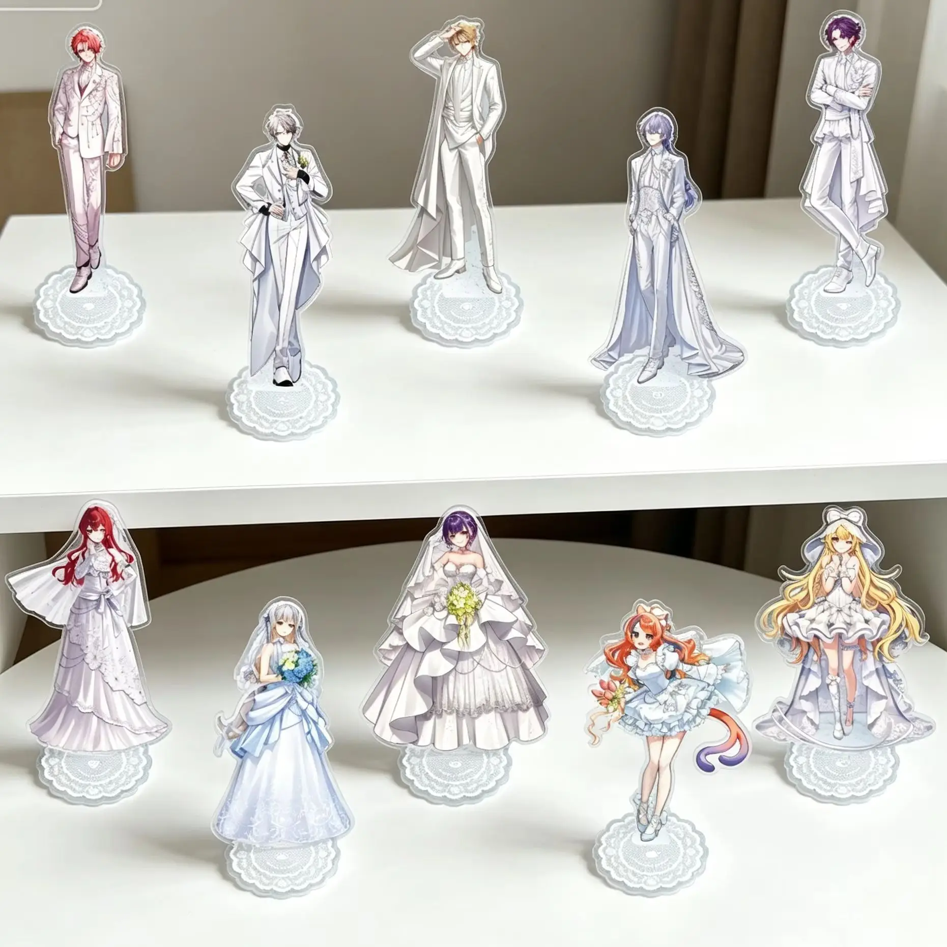 Nijisanji VTuber Luminous Marriage Planning Akagi Wen Acrylic Stand Model Plate Keychains Desktop Ornament Fans Gifts