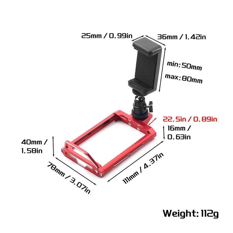 Metal Transmissor Protector Frame e Suporte Do Telefone, Controle Remoto, Flysky Noble NB4, NB4 Pro, NB4 Mais