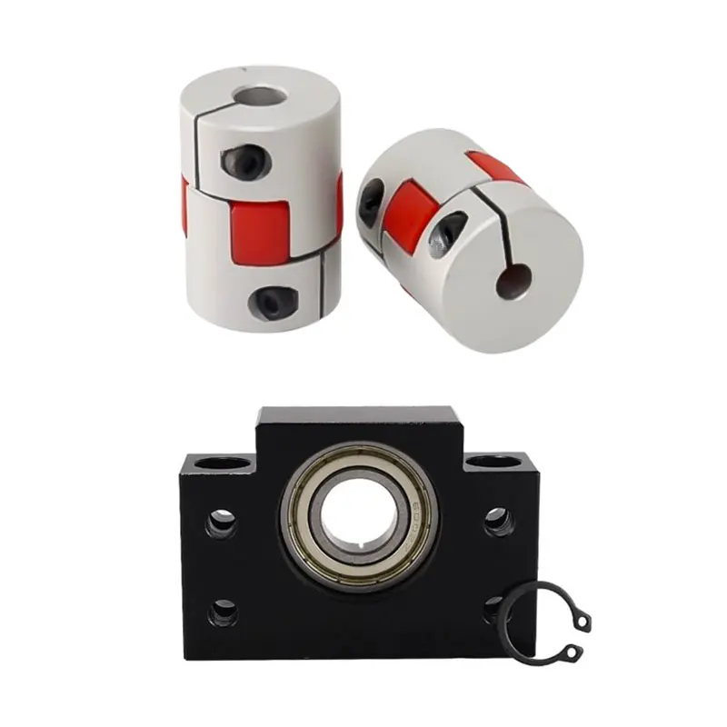 Ball Screw Support BF12 BF15+Aluminum HM12 HM15 Mount+DSG16H DSG20H Nut Housing+XB D30L40 Coupling For SFU1605 SFU2010 BallScrew
