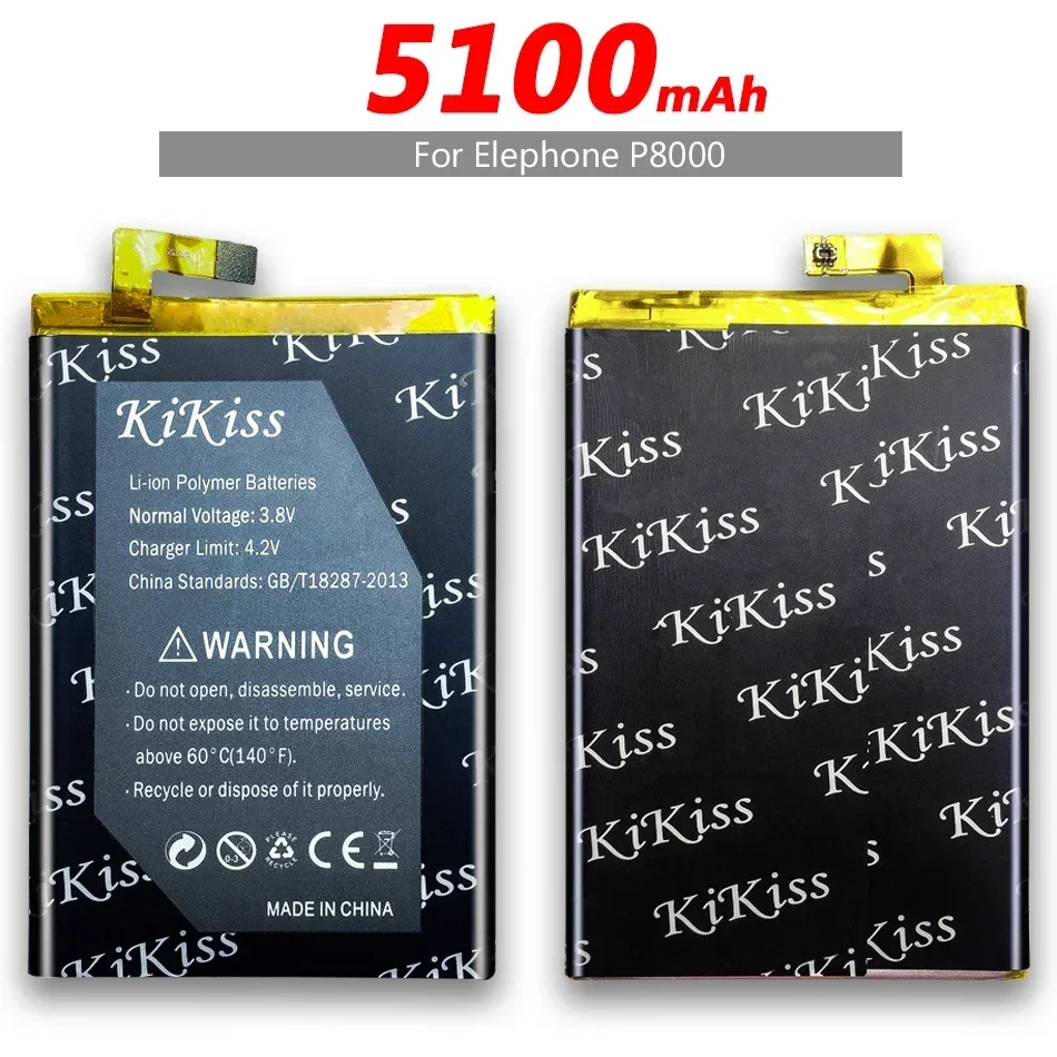 KiKiss bateria do Elephone P8000 5100mAh bateria nowa zapasowa do inteligentnego telefonu komórkowego Elephone-P8000 + śledzenie NO