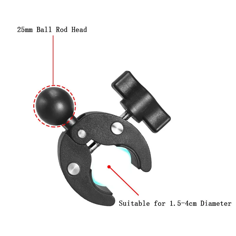 Camera Double Clip Crab Clamp for Insta360 X5 X4 X3 X2 GoPro 13 12 11 DJI Action 5 Pro 4 3 Camera Monopod Mount Handlebar Stand