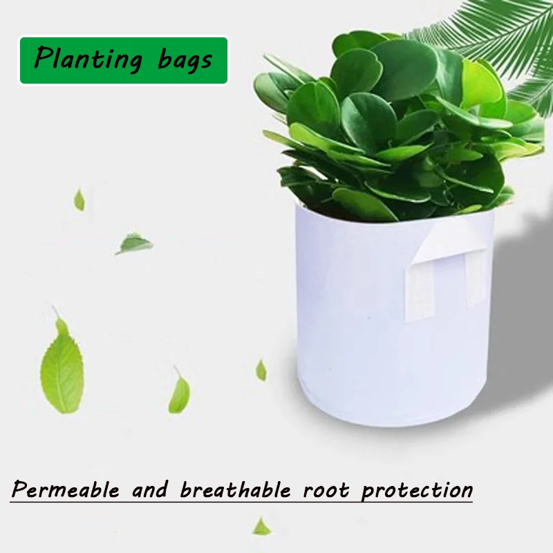 10Pcs Beauty Planting Bags Non-woven Plant Planting Bags Tree Planting Bags Seedling Bags Balcony Vegetable Cloth Flower Pots