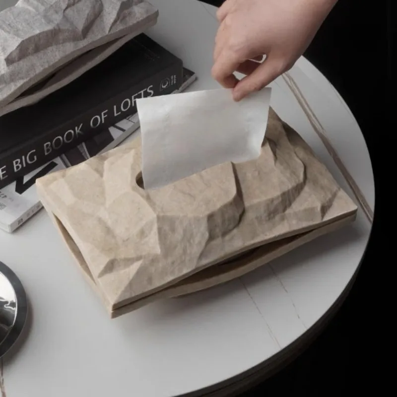 

Креативные коробки для салфеток с имитацией камня, простой журнальный столик в скандинавском стиле, коробка для салфеток, роскошный обеденный стол, кухонное хранилище