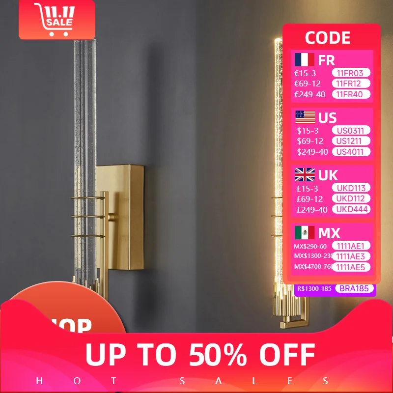 Modern Luxury Illumination Bedroom Bedside Wall Lamps for Room Wedding Living Sconce Led Lights Simple Background Home-appliance