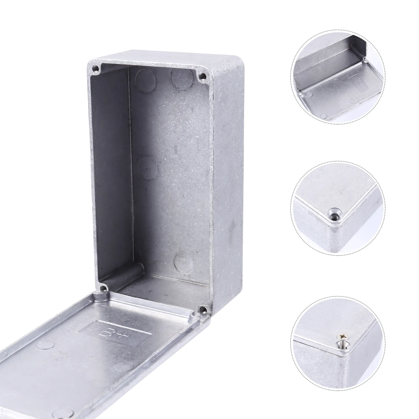 Electronic Accessories Effect Aluminum Box Case for Guitar Enclosure Pedal Silver