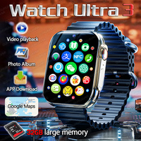 DT Ultra 3 For IOS 32GB Smartwatch Amoled Screen GPS Map MP3 MP4 Video Player Watch APP Store Chat GPT NFC Men Sport Watches New