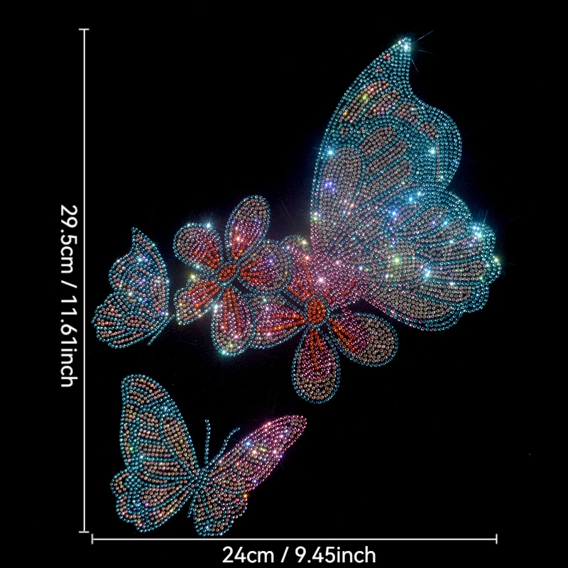 

Модный горячий бриллиант, бабочка, пайетки, одежда своими руками, футболки, декоративные нашивки, аксессуары для одежды