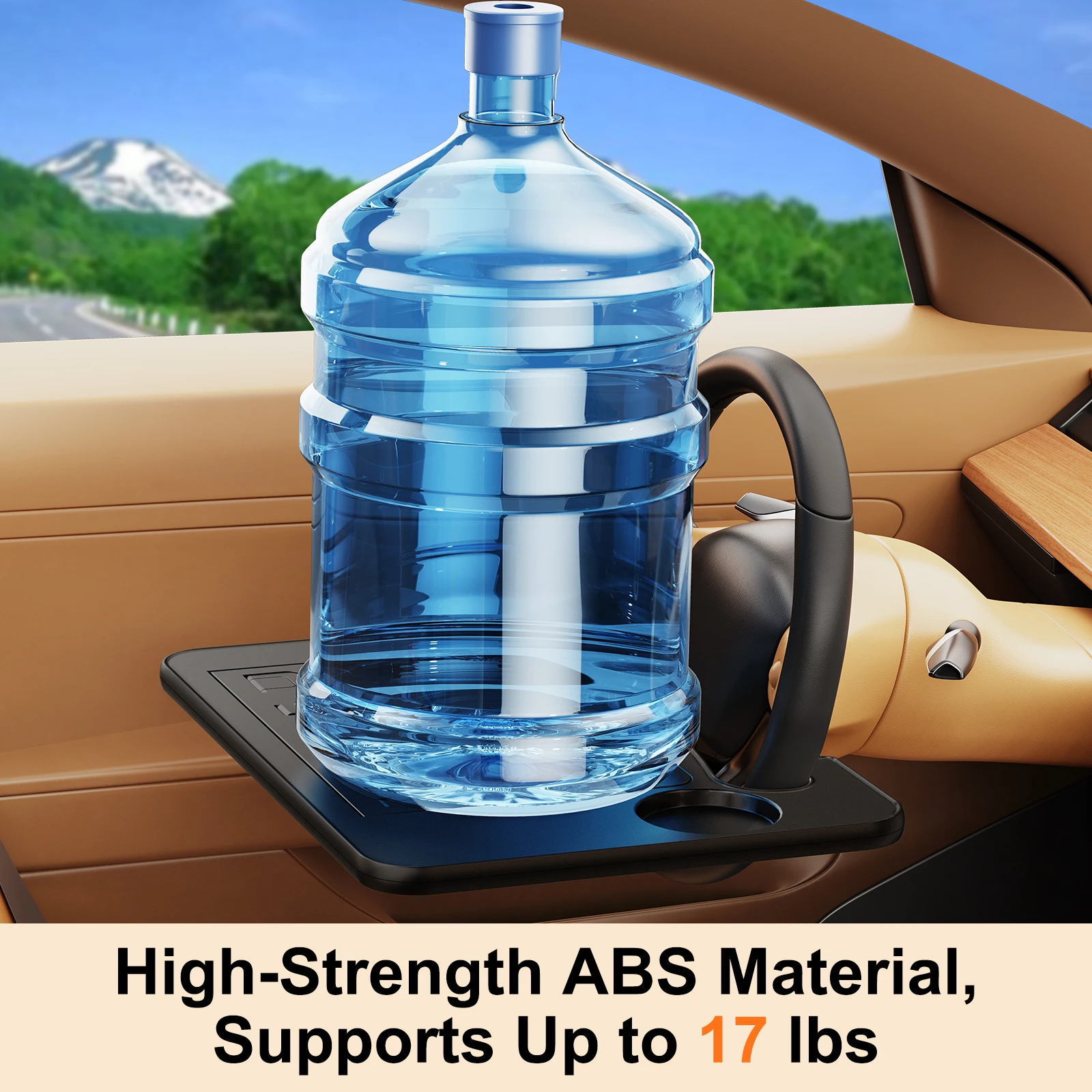 Eary Car Steering Wheel Desk for Laptop Multipurpose Travel Car Accessories Seat Stand Table Trays for Eating Drinking Working image 4