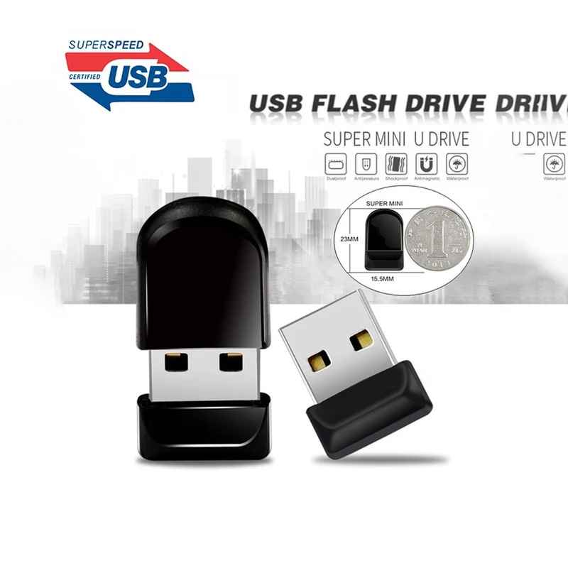 Super Mini USB 2.0 Flash Drives 128GB 256GB Business Pen drive 64GB 32GB 16GB 8GB 4GB Black Memory stick 512GB U disk Pendrive