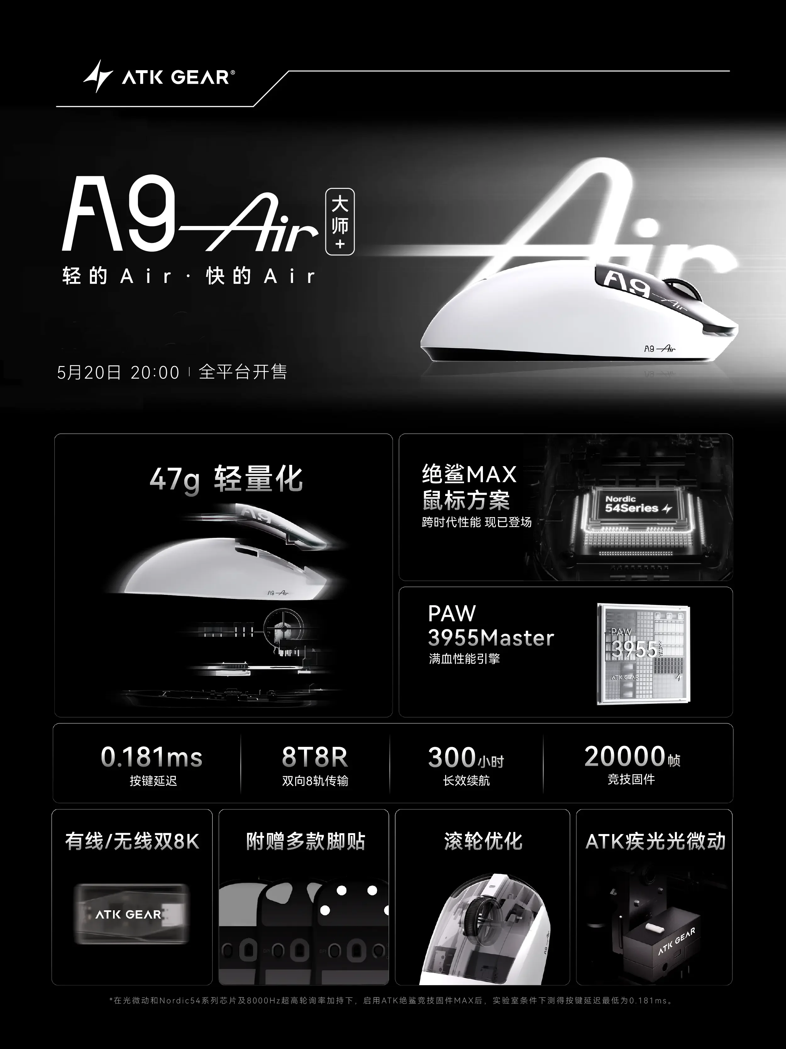 ATK A9 Air Ultimate Plus PAW39 - Ultimate Esports Gaming ulasan dan harga