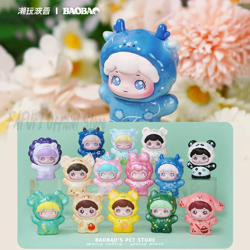 BAOBAO Spring Travels PLUS Flower God Spring Peach Series Blind Box Guess Bag Toys Doll Cute Anime Figure Ornaments Collection