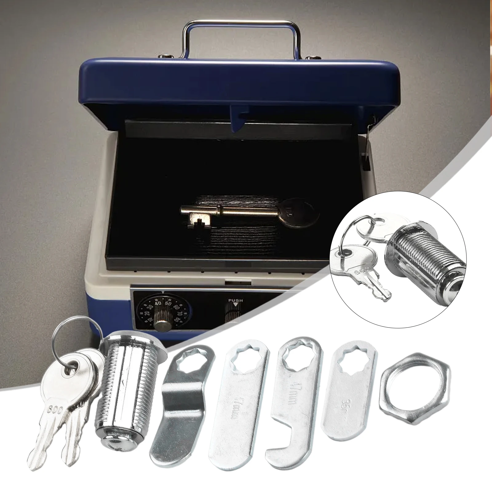 16/30mm Cam Lock Set Door Cabinet Mailbox Drawer Cupboard Locker Zinc Alloy Cylinder Cam Lock With 2 Keys Furniture Hardware image 3