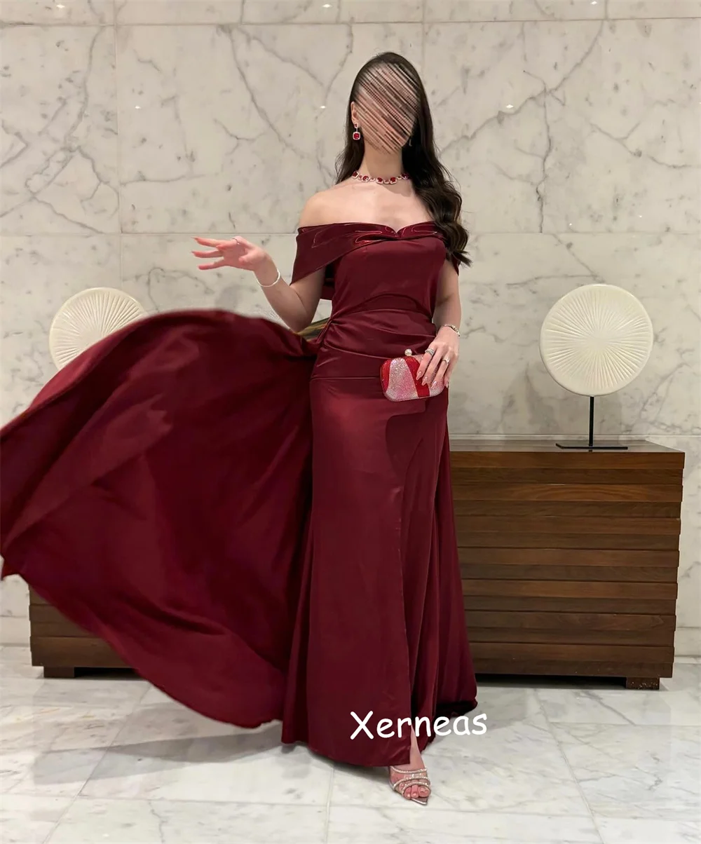 فساتين طويلة مستقيمة مكشوفة الكتف بطيات مخصصة مناسبة مخصصة للحفلات أنيقة وبسيطة وعالية الجودة رسمية #2
