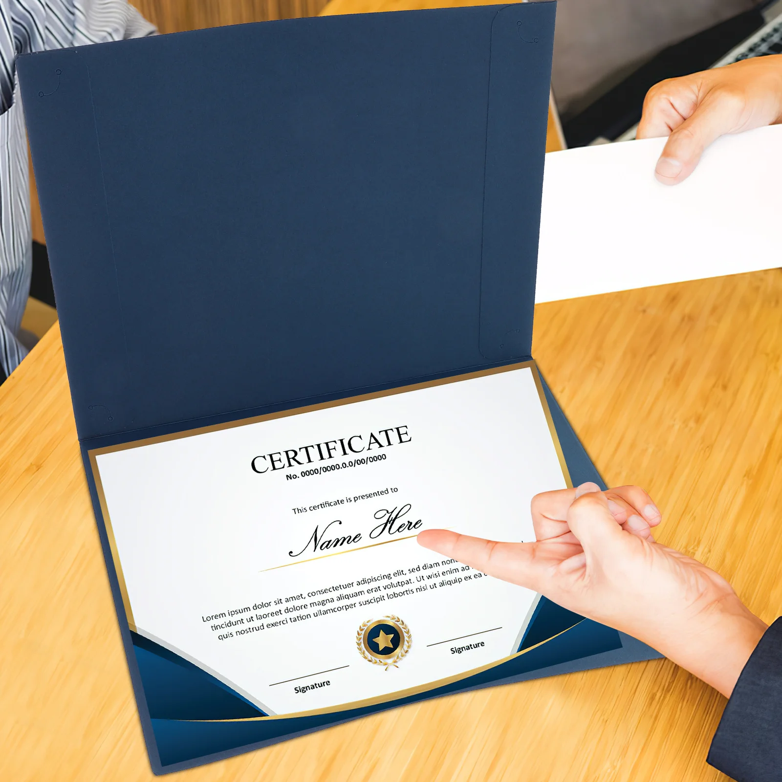 

10pcs Certificate Cover Paper Material Protector For Awards Graduation Certificates Presentation Folder Document Storage