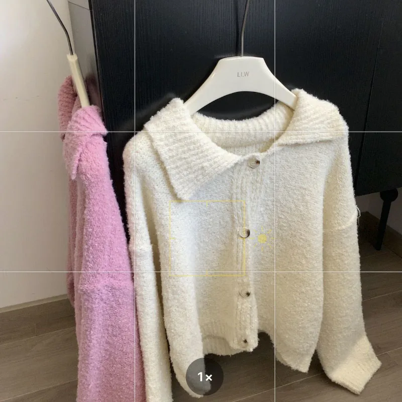 Comfortable Loose Elegant Women's Aesthetic Chic 2023 Fall Long-sleeved Knit Cardigan Casual Solid Color New Top