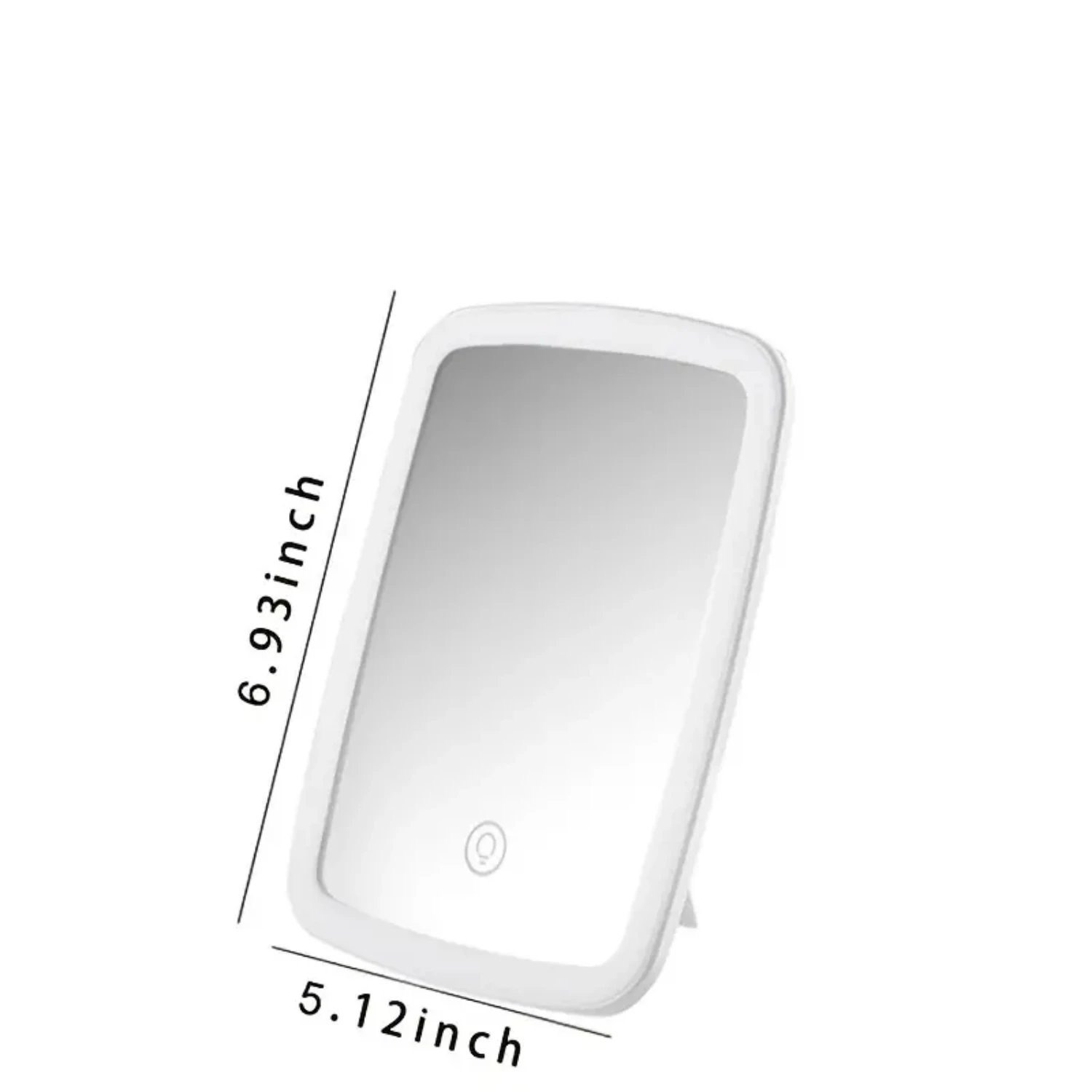 Titres réécrits:  Miroir de maquillage portable à écran tactile LED aste, luminosité réglable, USB, idéal pour C, 1"