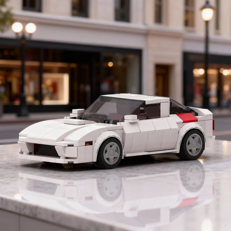 

266 деталей MOC: Модель Mazda SAVANNA RX 7 Рёсуке Такахаши (City Champions) — Конструктор DIY, креативный подарок, декор для витрины, премиум-качество