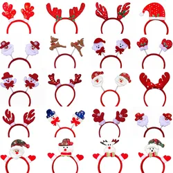 Christmas Headband Decoration for Kids Adult Cute Santa Elk Xmax Hair Accessories Costume Prop Christmas Decoration 2024 Navidad