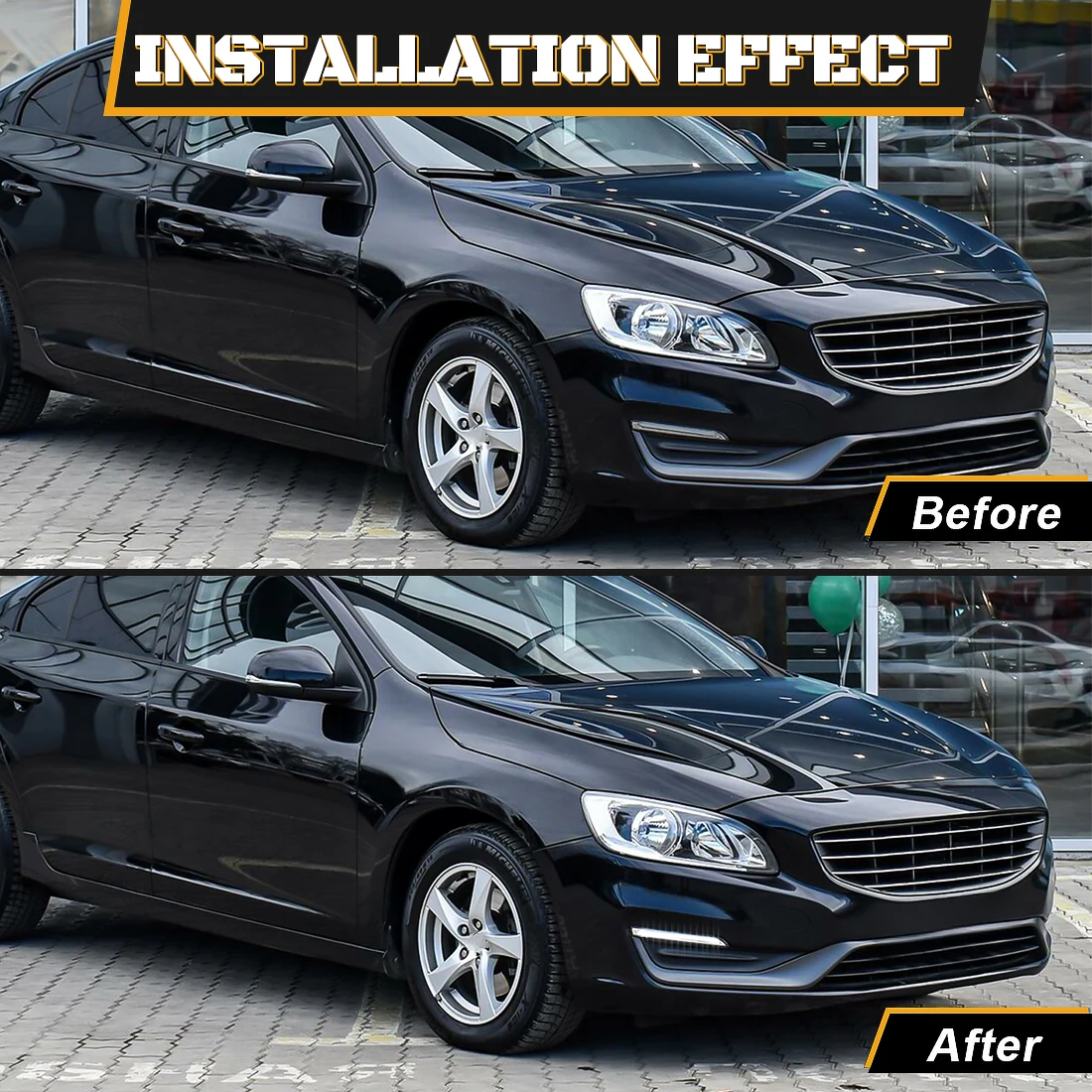 2Pcs Fog Lamps For Volvo S60 2014 2015 2016 2017 2018 Front LED Daytime Running Light Fog Lights Daylights 31434567 31434568 12V