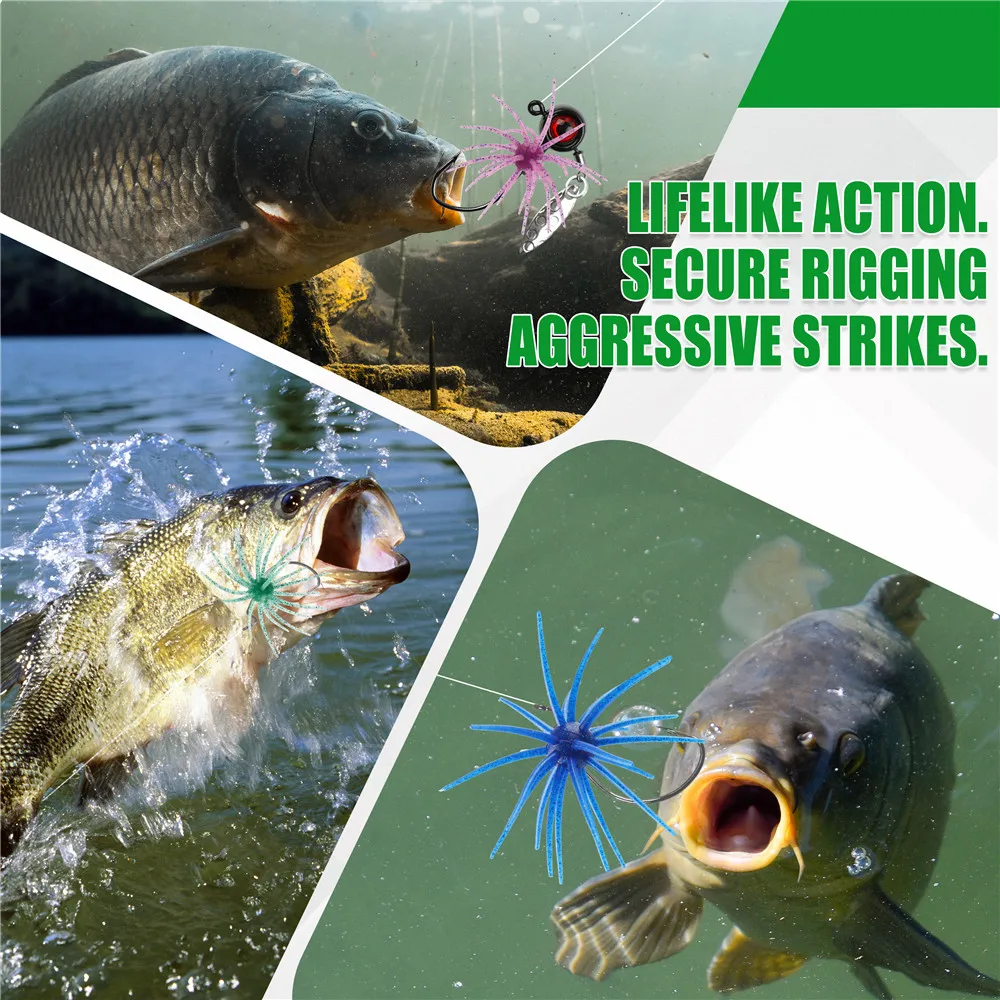 6Pcs Soft Urchin Lures Fishing Saltwater Slow Floating Lures Finesse Bait for Bass Trout Crappie Drop Shot Wacky Rig Neko Rig view 6