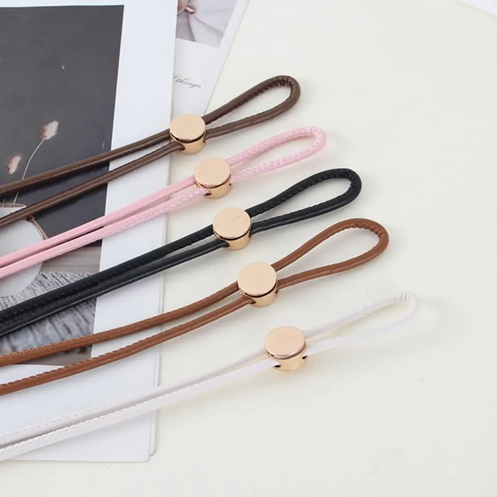 Сплошной цветной ремень, стильный женский ремень из искусственной кожи с регулируемой длиной, износостойкий дизайн, модный аксессуар для платья